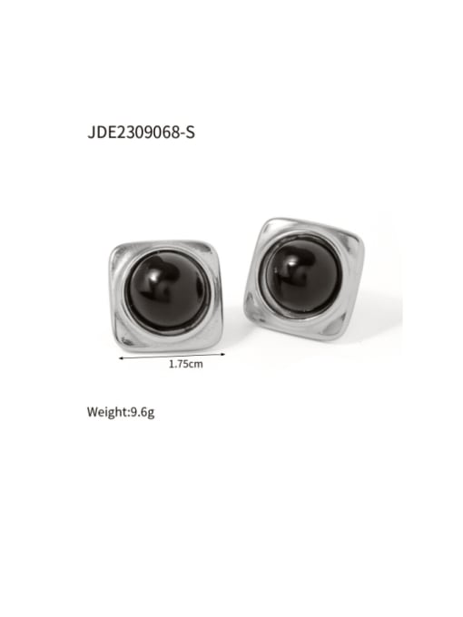 JDE2309068 S Stainless steel Geometric Hip Hop Stud Earring