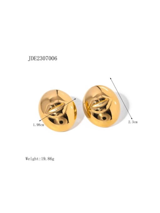 JDE2307006 Stainless steel Irregular Hip Hop Stud Earring