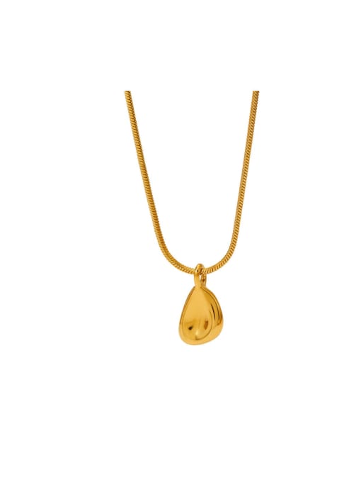 Clioro Stainless steel Water Drop Trend Necklace