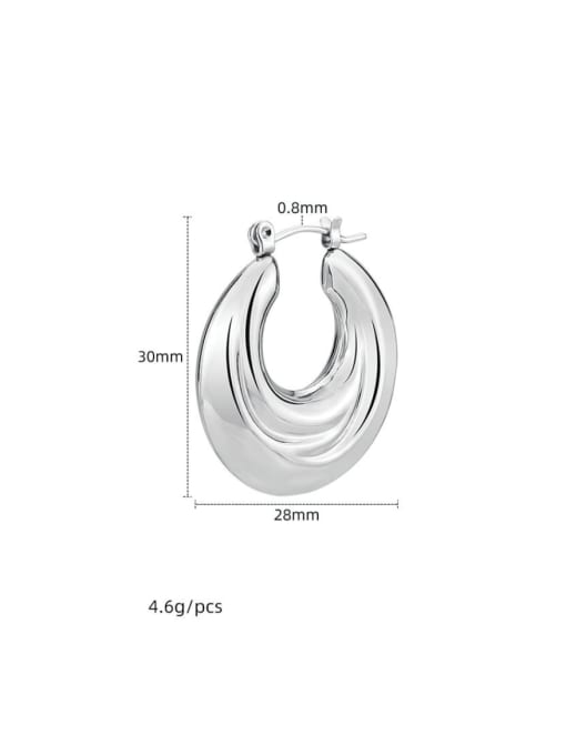 BELII Titanium Steel Geometric Minimalist Stud Earring 2