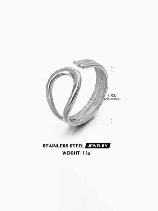 Steel Ring Stainless steel Geometric Hip Hop Band Ring
