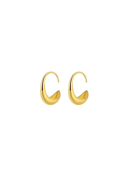 Clioro Brass Round Trend Hoop Earring 0