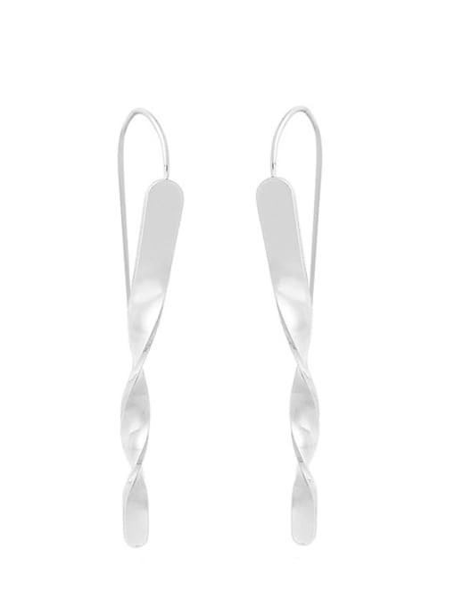 JE21012461S Brass Geometric Minimalist Hook Earring