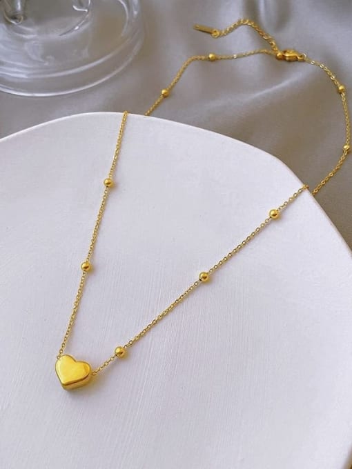 K.Love Titanium Steel Heart Dainty Necklace 2