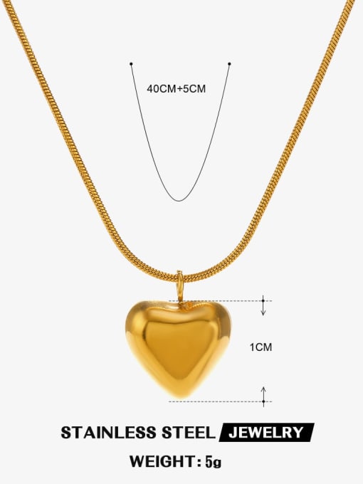 1 Stainless steel Heart Minimalist Necklace