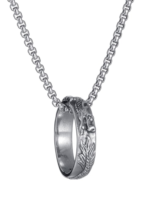 steel pendant chain Titanium Steel Geometric Hip Hop Necklace