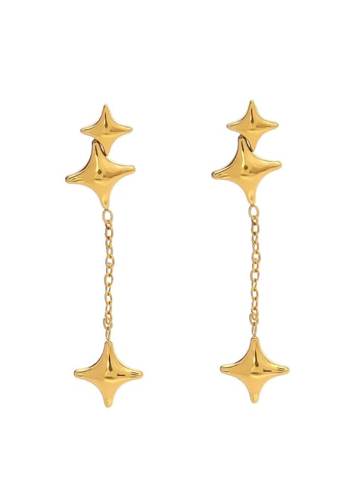 SE22101517 Dainty Star Stainless steel Earring and Necklace Set
