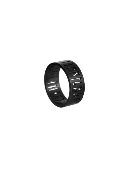 SM-Men's Jewelry Stainless steel Hollow Letter Hip Hop Men's Ring 1