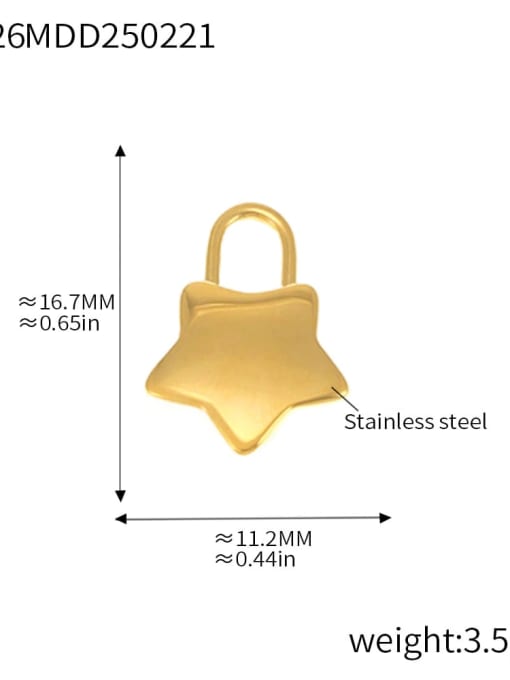 D26 Gold Pendant Stainless steel Minimalist Heart Irregular Diy Pendant