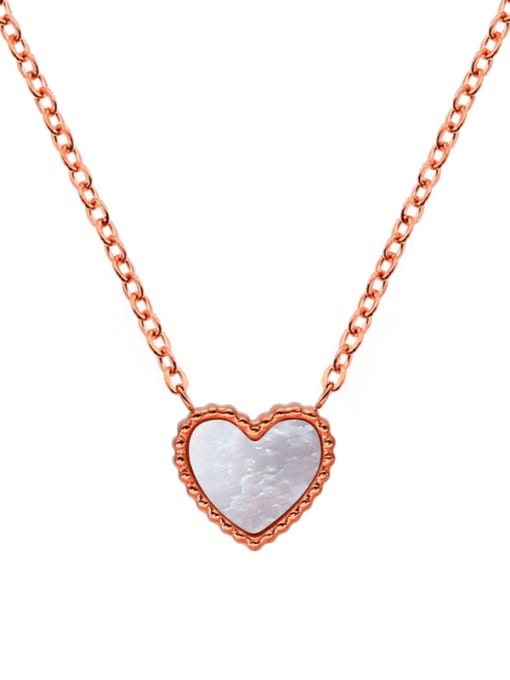 BELII Titanium Steel Shell Heart Minimalist Necklace 1