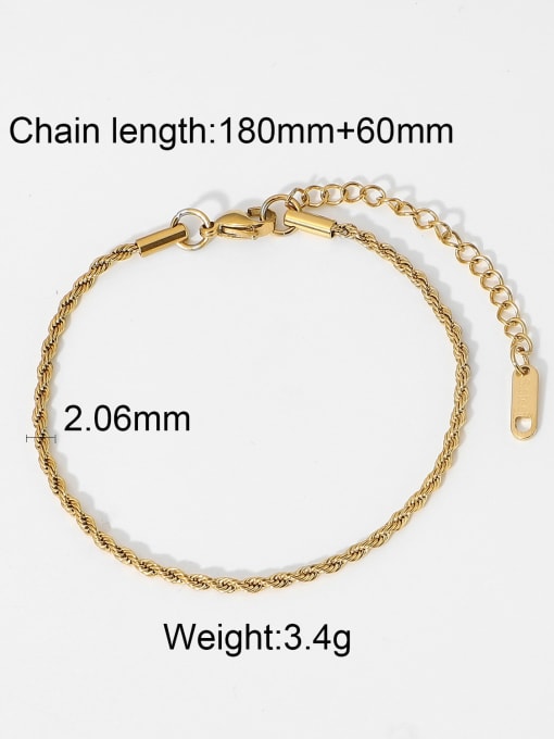 J&D Stainless steel Geometric Minimalist Link Bracelet 2