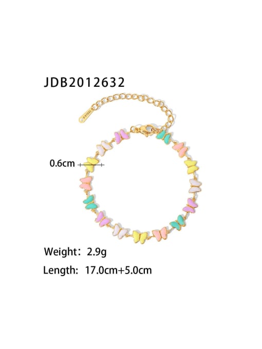 J&D Stainless steel Enamel Cute Geometric  Bracelet and Necklace Set 2