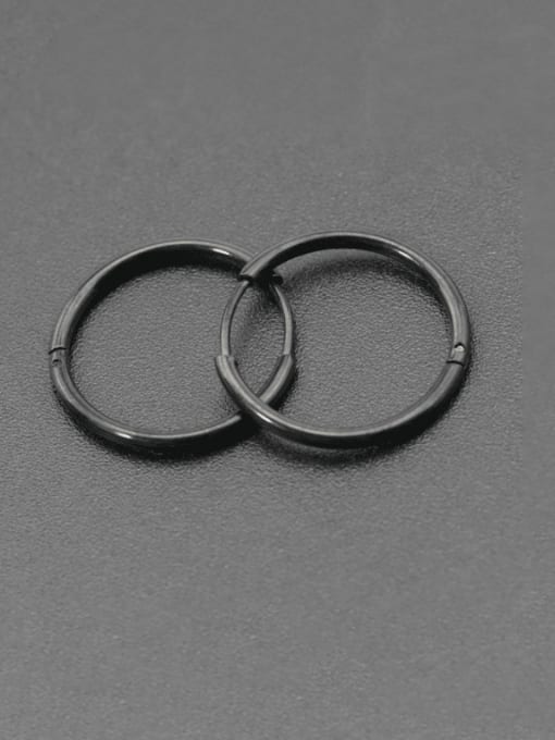 BELII Titanium Steel Round Minimalist Hoop Earring(single) 2