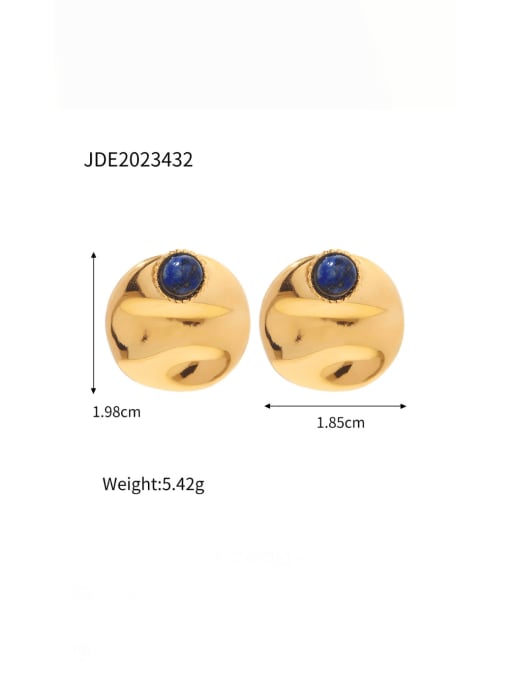 J&D Stainless steel Turquoise Geometric Trend Stud Earring 4