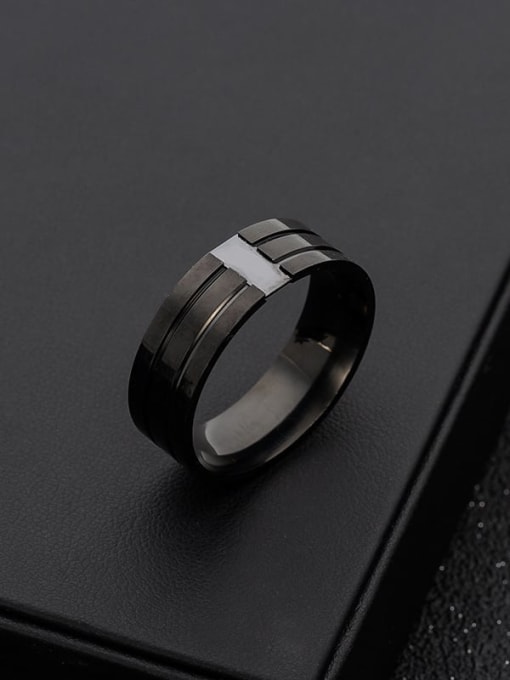 SM-Men's Jewelry Stainless steel Cubic Zirconia Geometric Minimalist Men's Ring 2