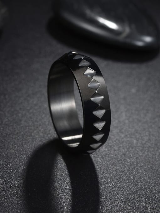 SM-Men's Jewelry Titanium Steel Irregular Hip Hop Band Ring 1