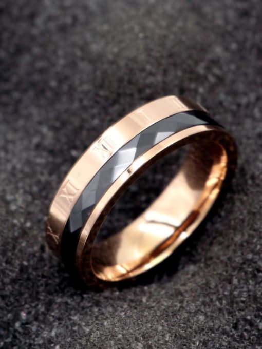 K.Love Titanium Number Minimalist Band Ring 4