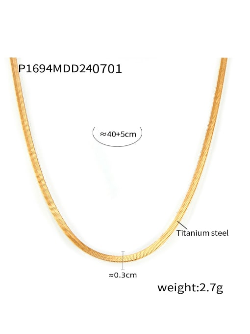 P1694 Gold Necklace Stainless steel Imitation Pearl Tassel Minimalist Lariat Necklace