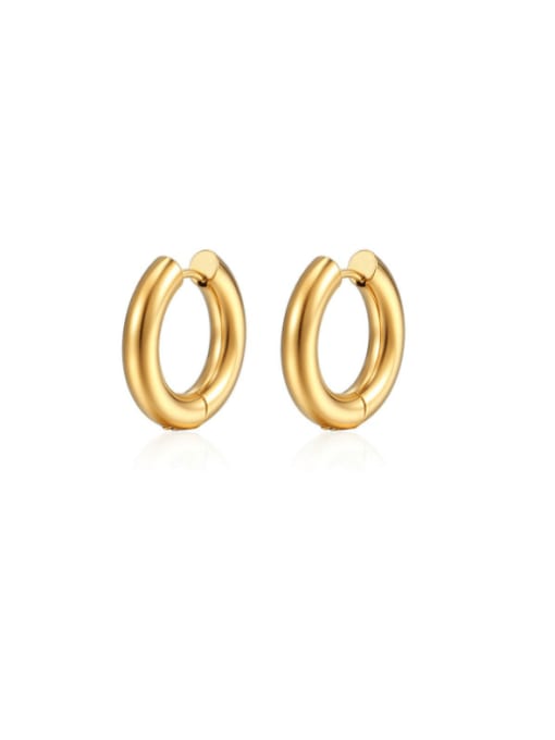 Gold earrings Stainless steel Geometric Minimalist Hoop Earring