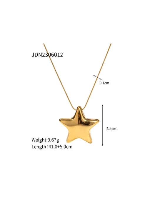J&D Stainless steel Pentagram Trend Necklace 3