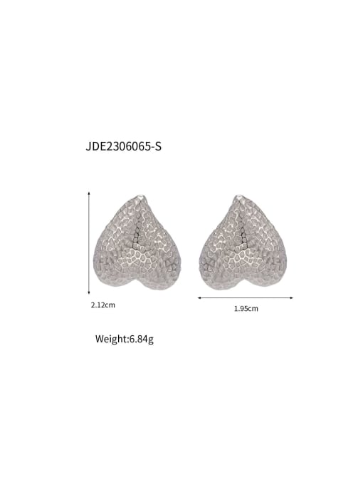 J&D Stainless steel Heart Trend Stud Earring 3