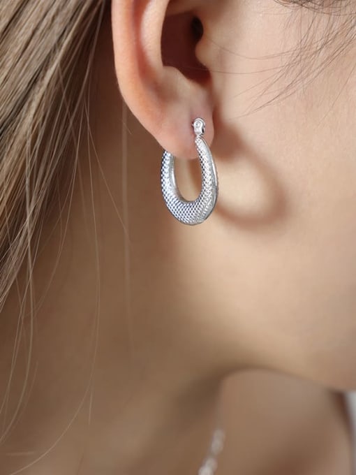 F1178 Steel Color Earrings Titanium Steel Geometric Trend Stud Earring