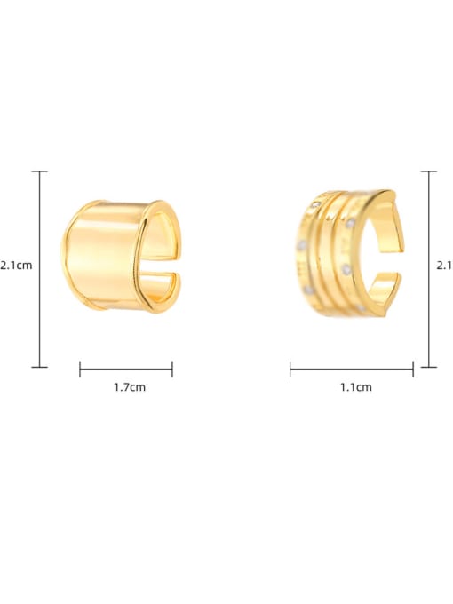 YAYACH Brass Geometric Minimalist Stackable Ring 3