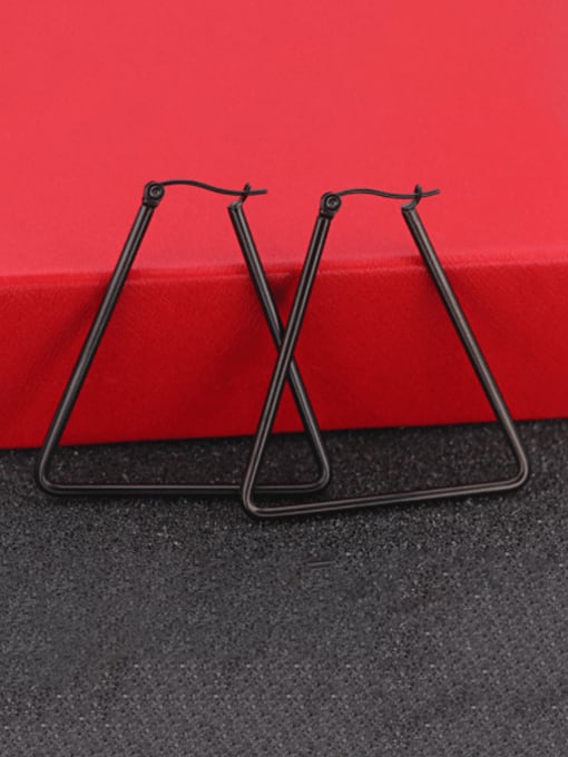 BELII Titanium Steel Geometric Minimalist Huggie Earring 3