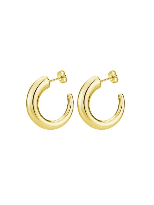 Gold 35mm pair Stainless steel Geometric Minimalist Hoop Earring