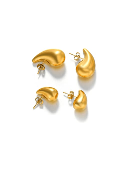 J$L  Steel Jewelry Stainless steel Water Drop Minimalist Stud Earring 0