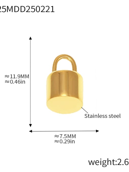 D25 Gold Pendant Stainless steel Minimalist Heart Irregular Diy Pendant