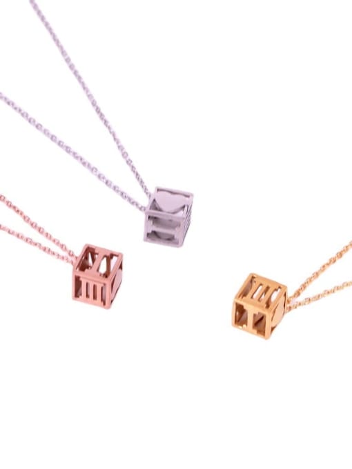 K.Love Titanium Steel Number Minimalist Necklace 3
