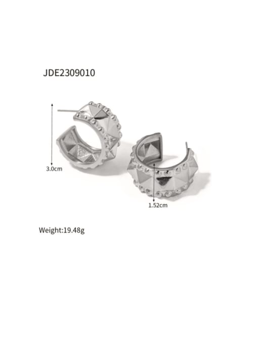 J&D Stainless steel Geometric Hip Hop Stud Earring 3