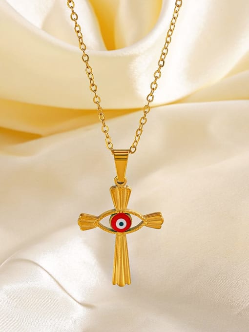 J$L  Steel Jewelry Stainless steel Cross Vintage Regligious Necklace 1