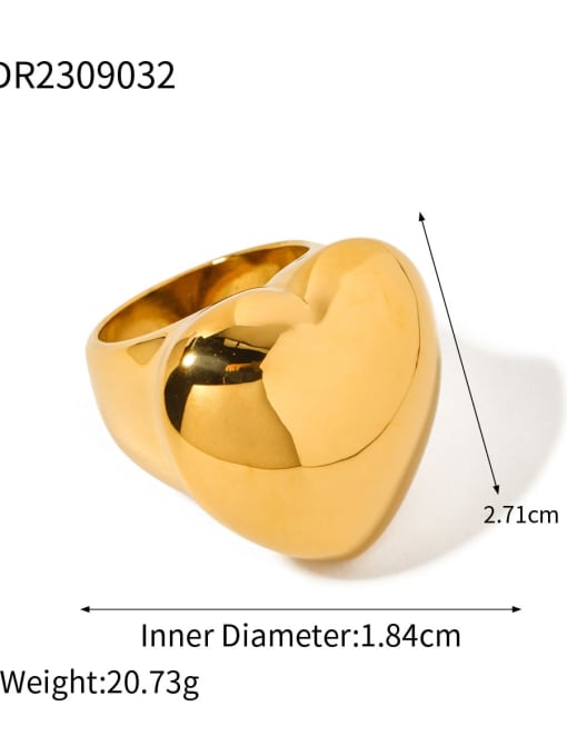 JDR2309032 Stainless steel Heart Trend Band Ring