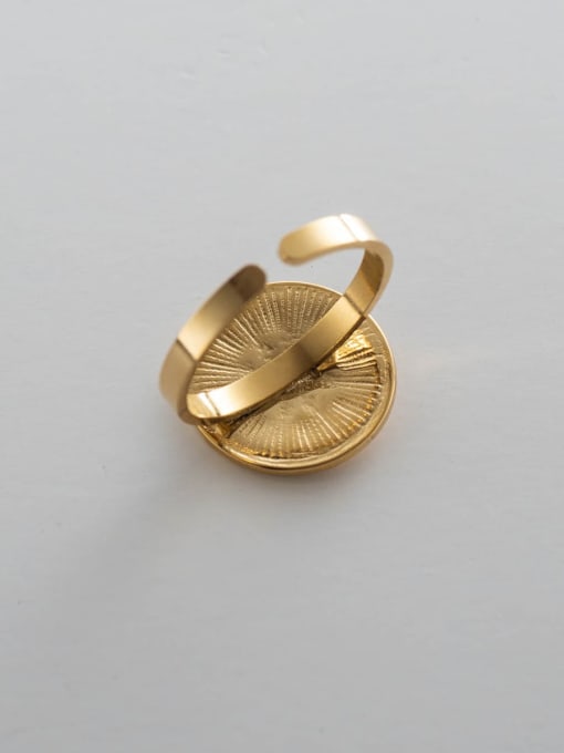 YAYACH Inlaid zircon ring geometric awn star gold titanium steel ring 1