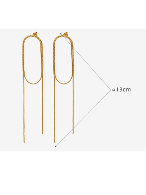 MAKA Titanium Steel Geometric Minimalist Threader Earring 3