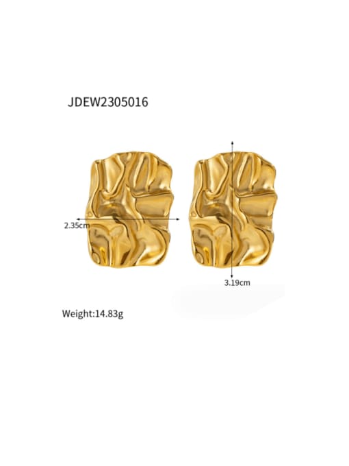 J&D Stainless steel Geometric Hip Hop Stud Earring 2