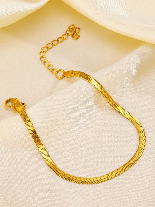 J$L  Steel Jewelry Stainless steel Snake Bone Chain Minimalist Link Bracelet 1