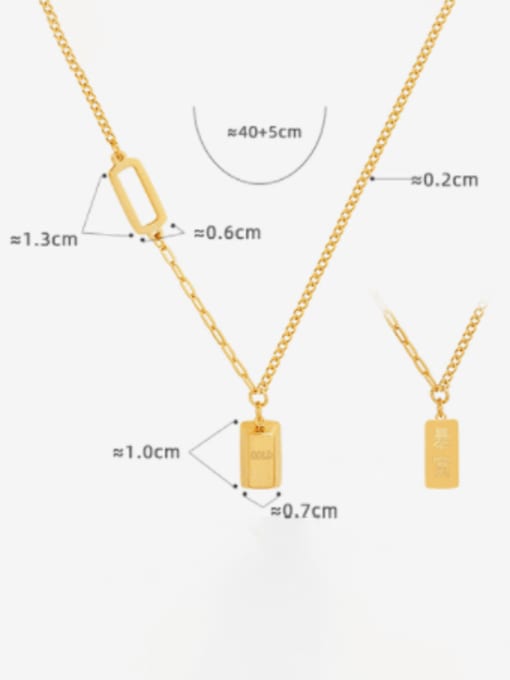 MAKA Titanium Steel Geometric Minimalist Necklace 3