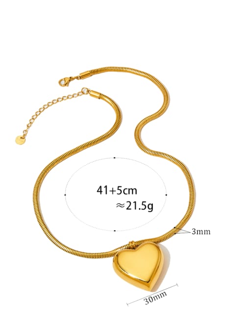 Golden Love KDD956 Stainless steel Heart Minimalist Necklace