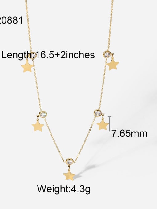 JDN20881 Stainless steel Geometric Vintage Necklace