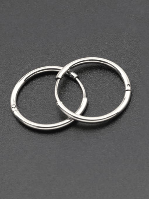 BELII Titanium Steel Round Minimalist Hoop Earring(single) 3