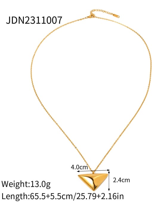 JDN2311007 Stainless steel Triangle Hip Hop Necklace