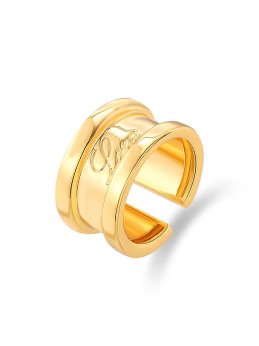 JR21121039 Brass Geometric Minimalist Stackable Ring