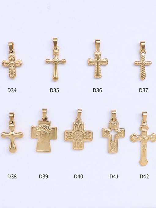 MAKA Titanium 316L Stainless Steel Vintage  Cross Pendant with e-coated waterproof 4