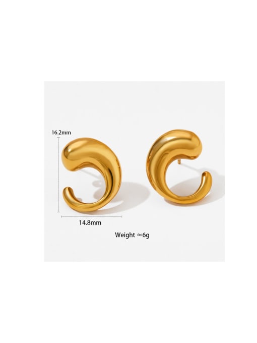 Clioro Stainless steel Geometric Trend Stud Earring 2