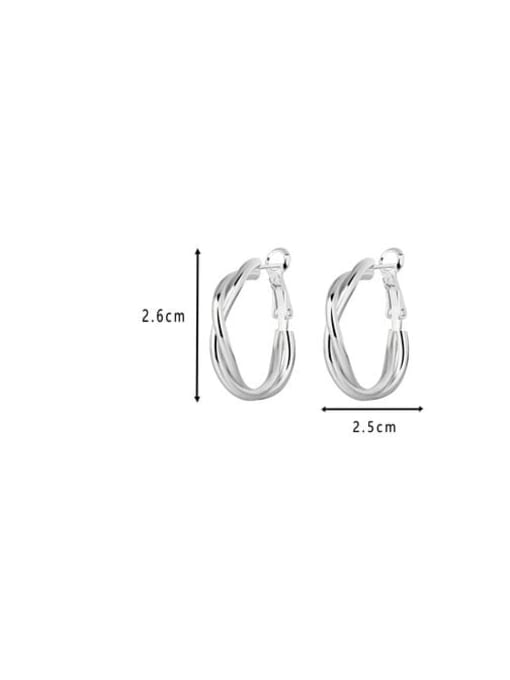 Clioro Brass Round Trend Hoop Earring 3
