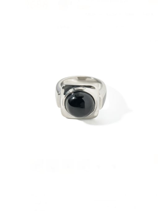 J&D Stainless steel Resin Geometric Hip Hop Band Ring
