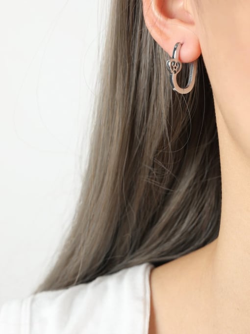 F133 Star-shaped Steel Earrings Titanium Steel Heart Trend Stud Earring
